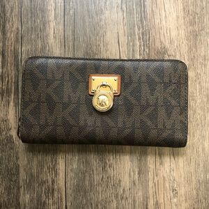 Michael Kors Monogram Zip Wallet